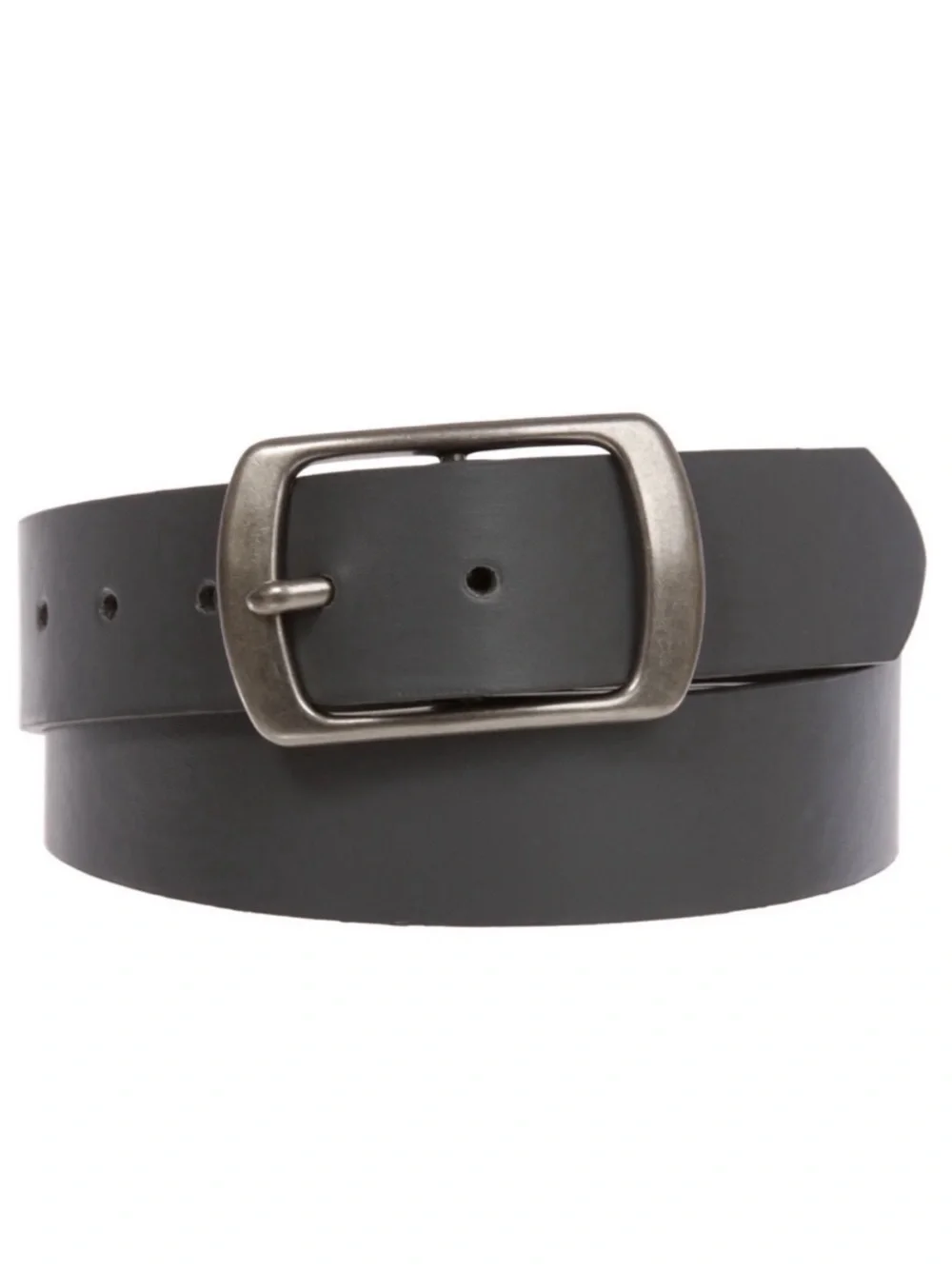 Women’s Gray Casual PU Leather Belt With Square Single Prong Buckle, size XL